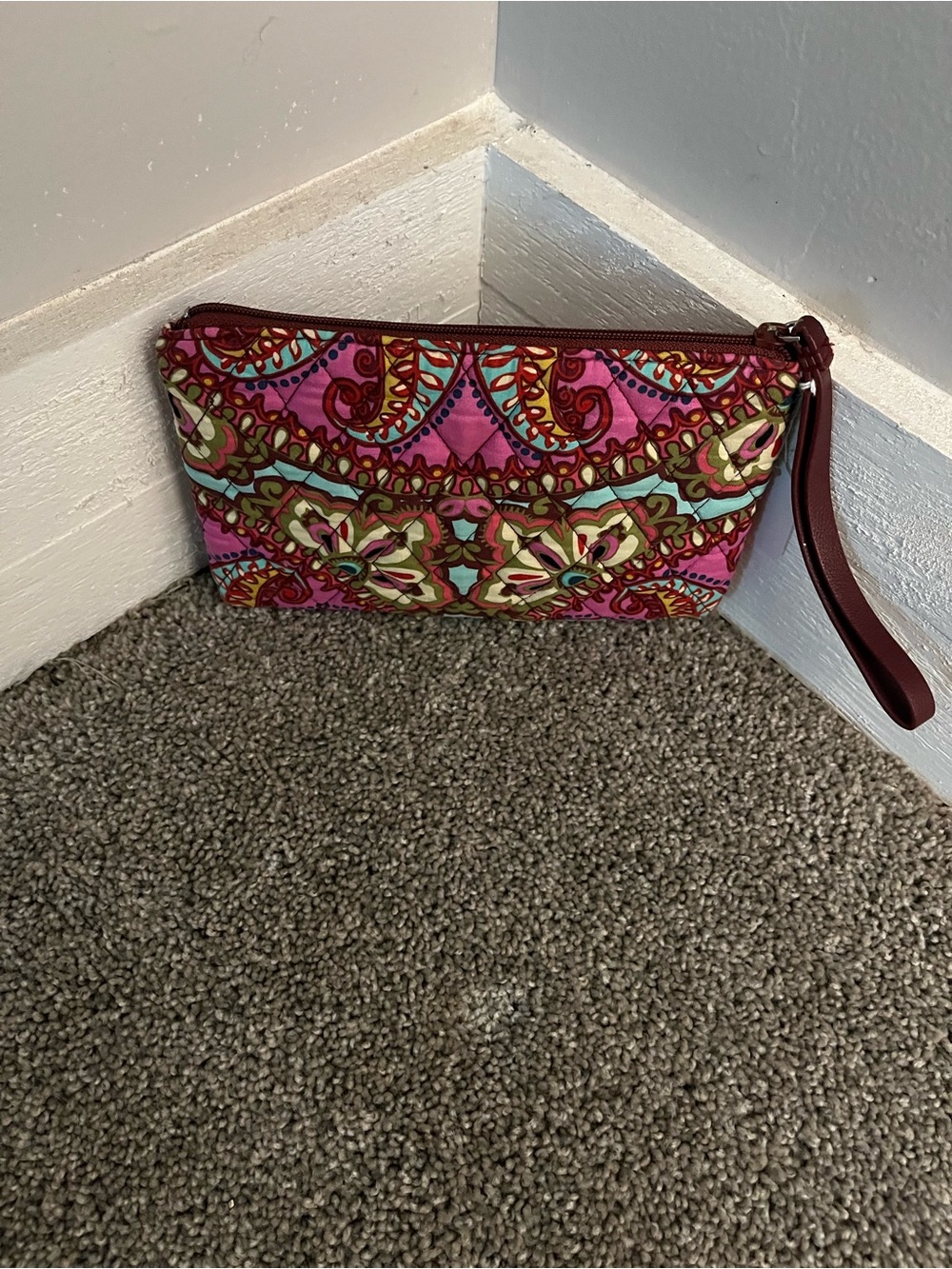 Vera Bradley Pink Paisley Wristlet Clutch